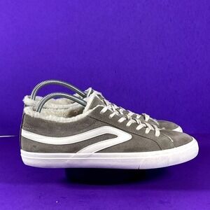 Lucky Brand Women's Gray Dessah Suede Faux Fur Sneakers Shoe Size 11